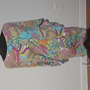 TRINA TURK silky shirt dress, medium